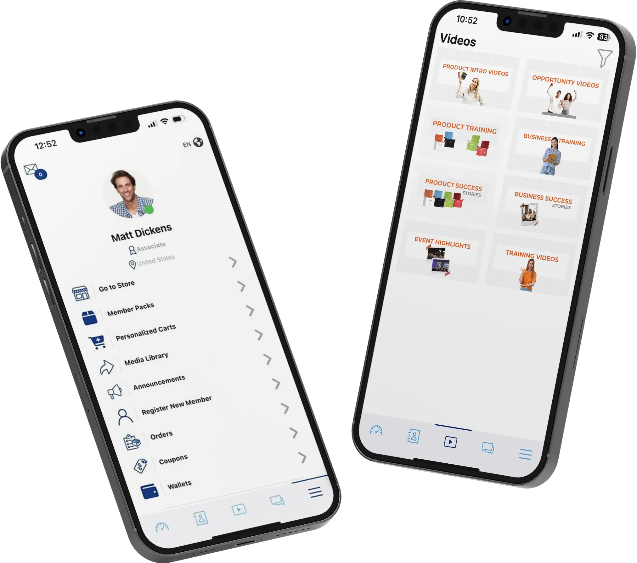 Velovita Vibe app screens